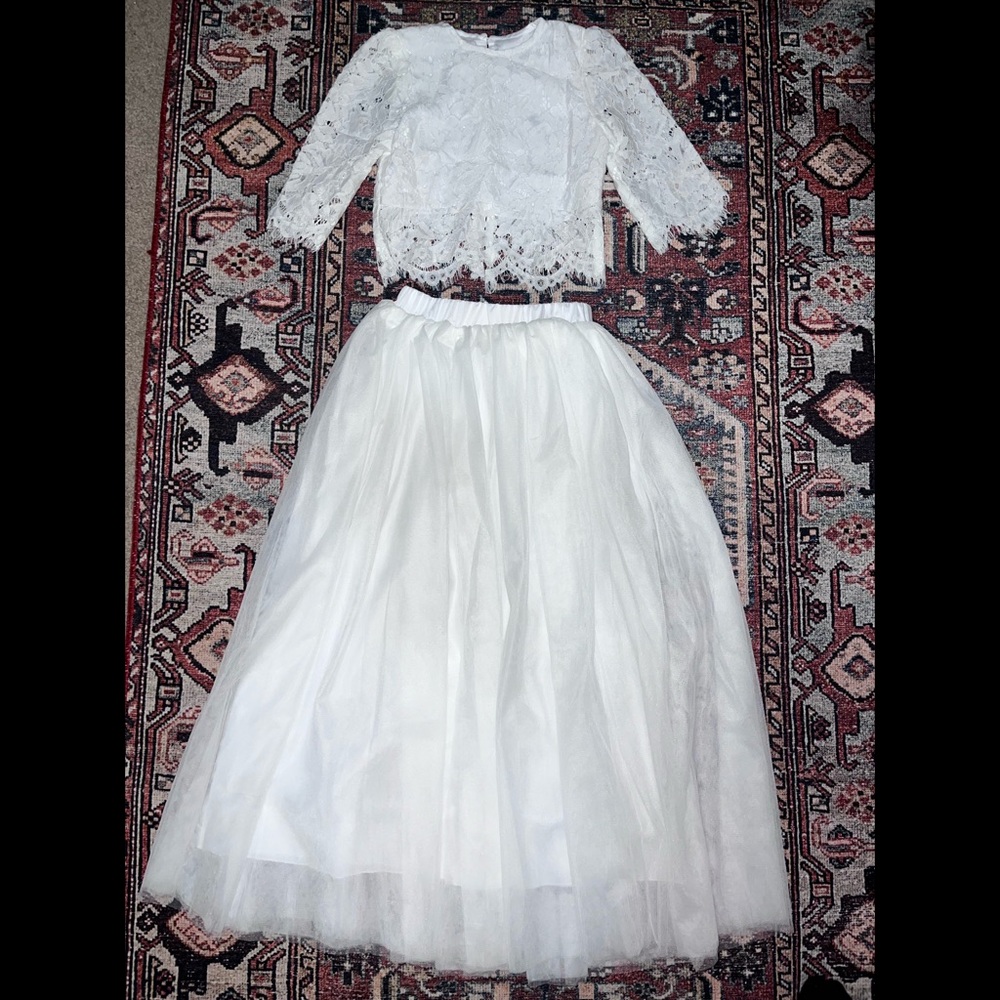 Flower girl two piece dress